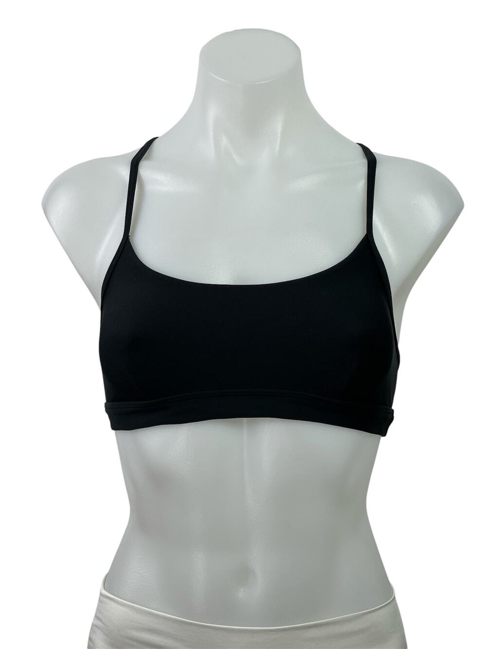Alo Yoga Women's Black Cross Back Yoga Workout Athletic Sports Bra Crop Top XS